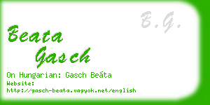 beata gasch business card